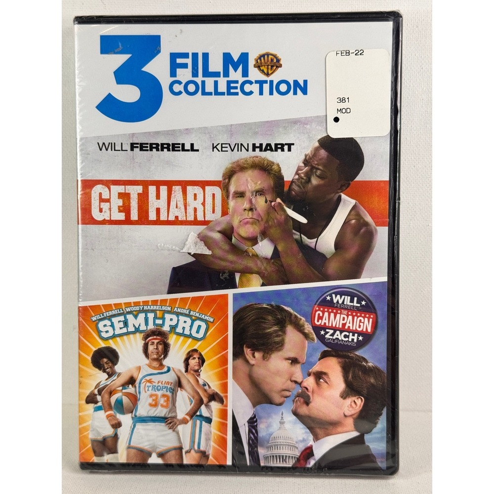 3 Film Collection Get Hard Semi Pro The Campaign Will Ferrell Kevin Hart DVD